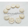 FA0032/white Turquoise round shape cabochon/ring surface/olive shape/ring accessories/15*5MM